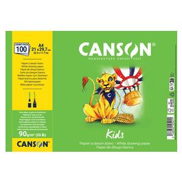 CANSON Papier à dessin Kids, A4, 90 g/m2