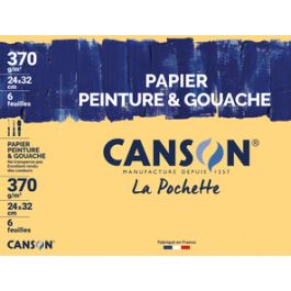 CANSON Papier à dessin Peinture et Gouache, 320 x 240 mm