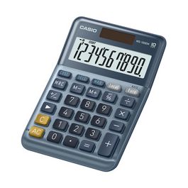 CASIO Calculatrice de bureau MS-100EM, 10 chiffres, argent