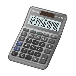 CASIO Calculatrice de bureau MS-100F, 10 chiffres, argent