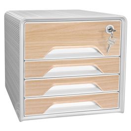 CEP Bloc de classement Smoove SECURE Silva, 4 tiroirs, blanc