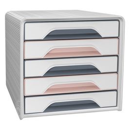 CEP Bloc de classement Smoove mineral, 5 tiroirs,rose poudré