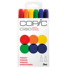 COPIC Marqueur ciao, kit de 6 "Primary"