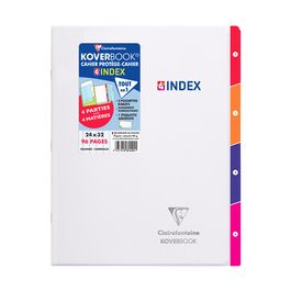 Clairefontaine Cahier piqûre KOVERBOOK 4INDEX, 240 x 320 mm