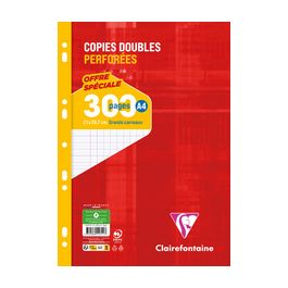 Clairefontaine Copies doubles perforées, A4, séyès