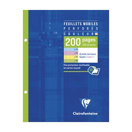 Clairefontaine Feuillets mobiles, 170 x 220mm, Seyès,assorti