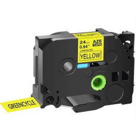 Ruban cassette compatible Brother TZE651 - noir, jaune
