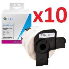 Ruban cassette compatible Brother DK-11209 - Pack de 10 (800 étiquettes)