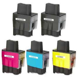 Cartouches compatibles Brother LC900 - Multipack 5 cartouches (2xBK + C,M,Y)