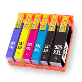 Cartouches compatibles Canon PGI580XXL-CLI581XXL - Multipack 6 cartouches (PGI-580XX + CLI-581XX BKCMYPB)
