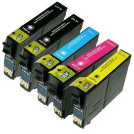 Cartouches compatibles Epson T1301-4 - Multipack 5 cartouches (2xBK + C,M,Y)