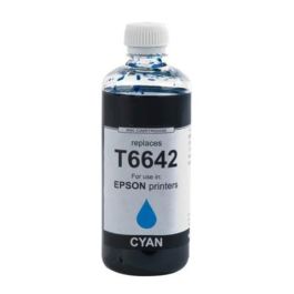 Bouteille d'encre compatible Epson C13T664240 / 664 - cyan
