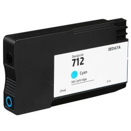 Cartouche compatible HP 3ED67A / 712 - cyan