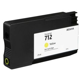 Cartouche compatible HP 3ED69A / 712 - jaune