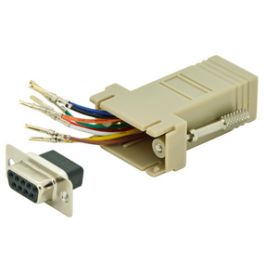 DIGITUS Adaptateur RS 232, femelle DB9 - femelle RJ45, beige