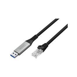 DIGITUS Câble Ethernet USB 3.2, USB-A - RJ45 mâle, 3 m