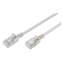 DIGITUS Câble de brassage Slim, cat. 6A, F/FTP, 10,0 m, gris