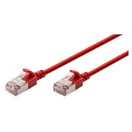 DIGITUS Câble de brassage Slim, cat. 6A, F/FTP, 5,0 m, rouge