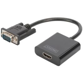 DIGITUS Convertisseur VGA - HDMI + Audio, noir