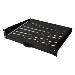 DIGITUS Etagère amovible pour montage fixe 19", 2U, noir