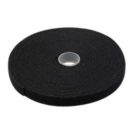 DIGITUS Lien auto-agrippant sur rouleau, 10 m, noir