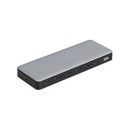 DIGITUS Station d'accueil USB-C, 13 ports, gris/noir