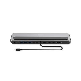 DIGITUS Station d'accueil, USB-C, 12 ports, gris/noir