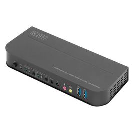 DIGITUS Switch KVM avec hub USB intégré, noir