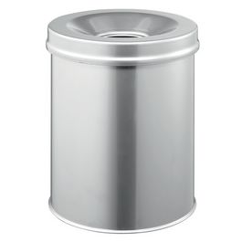 DURABLE Corbeille à papier SAFE, rond, 15 litres, argent