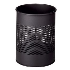 DURABLE Corbeille papier METAL, ronde, 15 litres, anthracite