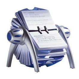 DURABLE Fichier rotatif TELEINDEX flip, argent métal./ bleu