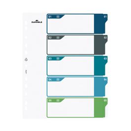 DURABLE Intercalaire en plastique, numérique, A4+, 5 touches