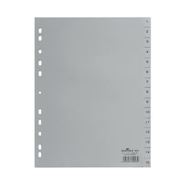 DURABLE Intercalaires en plastique, chiffres, A4, 15 touches