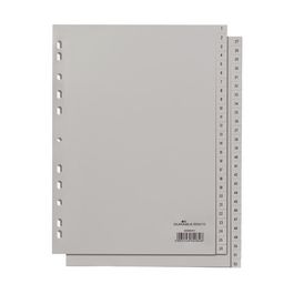 DURABLE Intercalaires en plastique, chiffres, A4, 52 touches