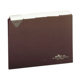 DURABLE Karteiregister, A4 quer, braun, 25-teilig