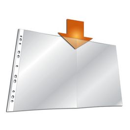 DURABLE Pochette perforée, A3 format paysage, PP, 0,06 mm