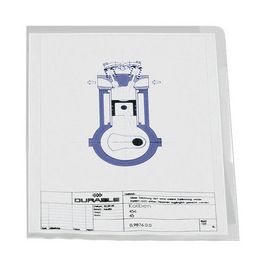 DURABLE Pochettes-coins, A4, en PP, 0,10 mm, transparent