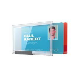 DURABLE Porte-badge PUSHBOX TRIO, transparent