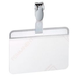 DURABLE Porte-badge plastifié, avec clip, 90 x 54 mm