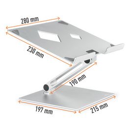 DURABLE Support pour ordinateur portable RISE, argent