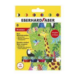 EBERHARD FABER Craie de cire double COLORI, étui de 6