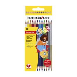 EBERHARD FABER Crayon de couleur COLORI DUO, étui de 12