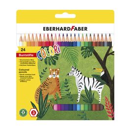EBERHARD FABER Crayon de couleur COLORI, étui carton de 24