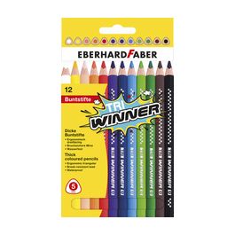 EBERHARD FABER Crayon de couleur TRI WINNER, étui de 12