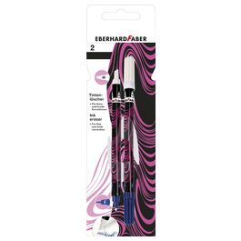 EBERHARD FABER Effaceur, blister de 2, rose fluo / noir
