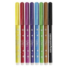 EBERHARD FABER Feutre à paillettes, étui en carton de 8