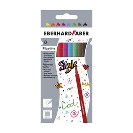 EBERHARD FABER Feutre, étui en carton de 8