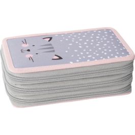 EBERHARD FABER Étui scolaire Triple Decker Chat, 36 pièces