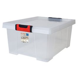 EDA Boîte de rangement CLiPSTOCK, 30 litres, PP, transparent