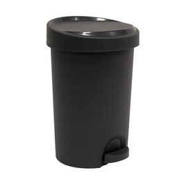 EDA Poubelle à pédale Stepy, 15 litres, PP, anthracite